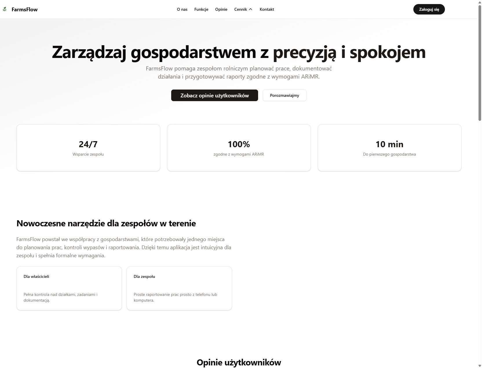 Projekt FarmsFlow – aplikacja do zarządzania gospodarstwem